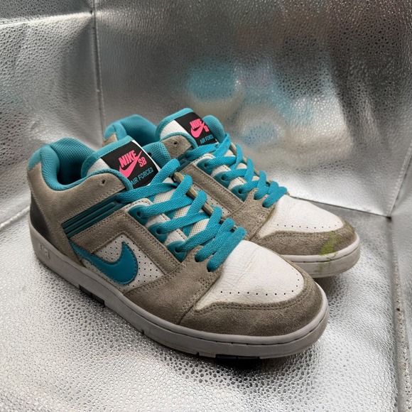 Size 9‎ Nike SB Air Force 2 Low Nebula Blue Mens Athletic Sneakers AO0300-101 main image 8